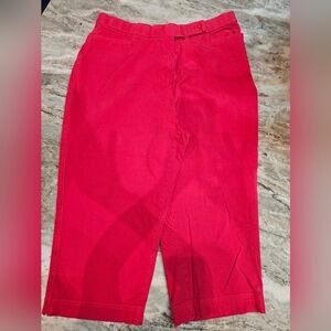Westbound Women’s Red Bermuda Shorts Size 14 Cotton Blend Stretch Knee Length